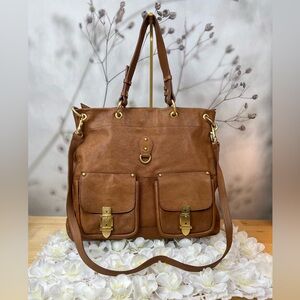 Cour Art Brazilian Leather shoulder and crossbody Tote Bag